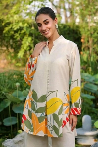 NEV 5595 Beautiful short coord set dress Design for Gorgeous  Beautiful cotton Both side pockets - L-40