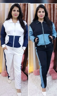 KD18  5597 *Airport look CORD SET* -  Denim With Feeflers - White, XL-42