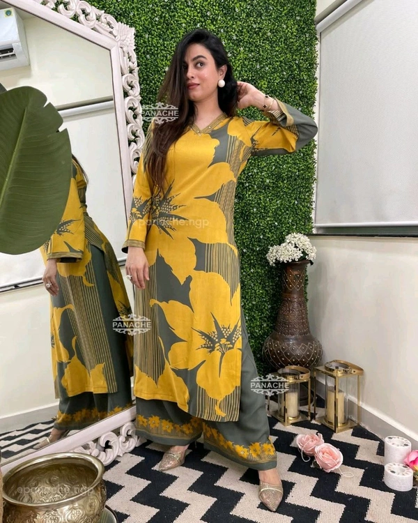 KDC 5605 Beautiful Cotton  Designer Cotton Kurti plazo - L-40