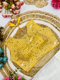 DSS 5608 New Chinnon Silk Ready To Wear Saree With Mirror Blouse Mono Banglory Silk Work Mult - XL-42