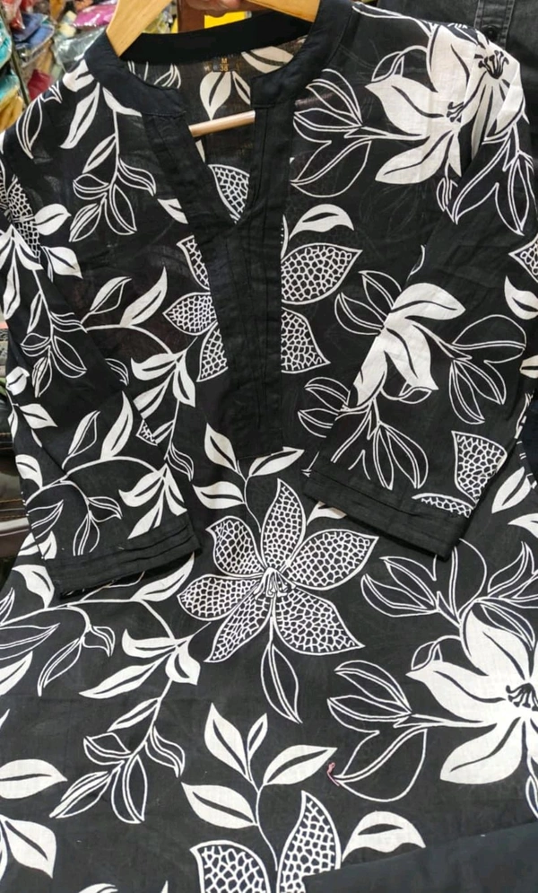 SF2  5609 💜 *Pure Cotton Kurta Pant plazo in Beautiful Floral Prints - Black, 3XL-46