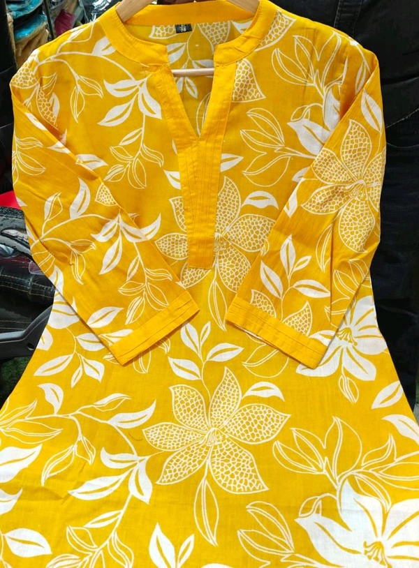 SF2  5609 💜 *Pure Cotton Kurta Pant plazo in Beautiful Floral Prints - Yellow, 2XL-44