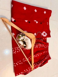 SF5 5613  Premium Floral Fine cotton kurti Palazza set*
 - Red, XL-42