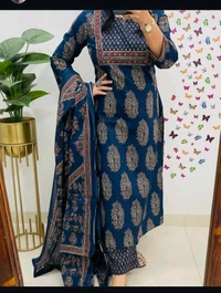 LCJ 5615 Pure Cottan  Kurti with Pant with Nack Hand work  - M-38