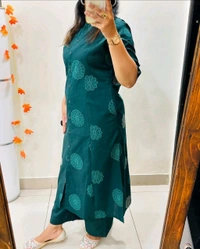 LCJ 5616 *Premium Colity cotton kurti Palazza set  - M-38