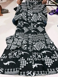 SF5 5620 *Newest Jaipur print _aline cord -set 
Design Kurti with side pocket*

 - Black, L-40