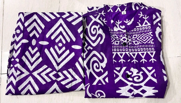 SF5 5620 *Newest Jaipur print _aline cord -set 
Design Kurti with side pocket*

 - Purple, XL-42
