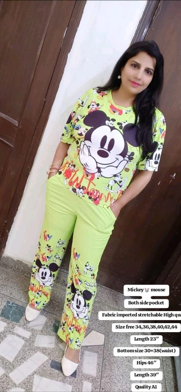 KD18  5623 Mickey 🐭 mouse 
Both side pocket imported stretchable High quality 
 - Green, 34-