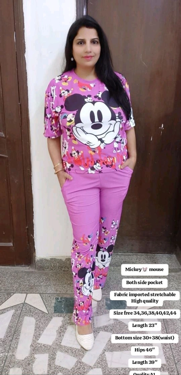 KD18  5623 Mickey 🐭 mouse 
Both side pocket imported stretchable High quality 
 - pink, 40-