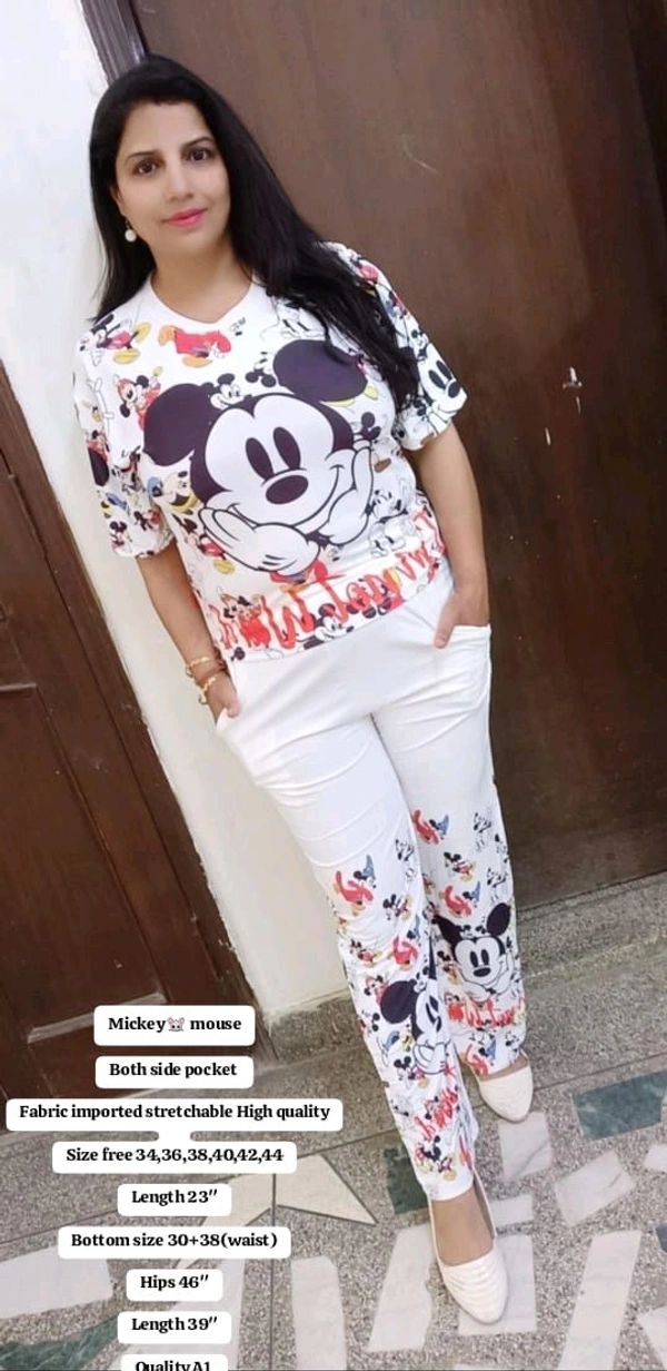 KD18  5623 Mickey 🐭 mouse 
Both side pocket imported stretchable High quality 
 - White, 40-