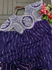 DSS 5625 New  Lahenga Saree With Full-Stitched Embroidery Blouse Heavy Chinnon Silk With Embroidery Work With Attached Dupatta*  - XL-42