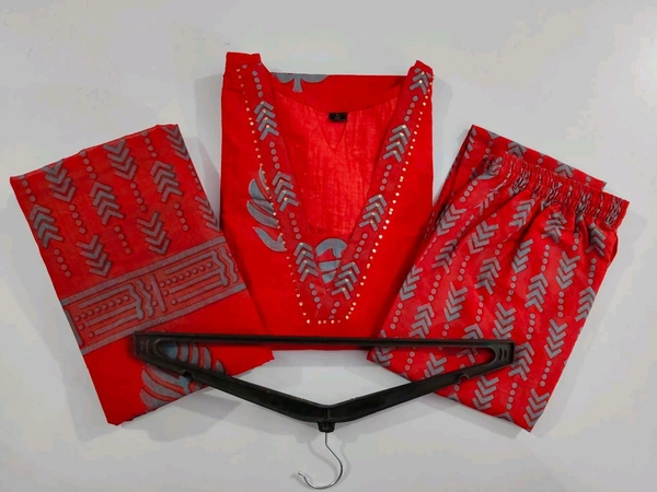 KDJ 2628 *Heavy Cotton*  Sequence Work Kurti with Hand work Pant 


 - Maroon, 2XL-44