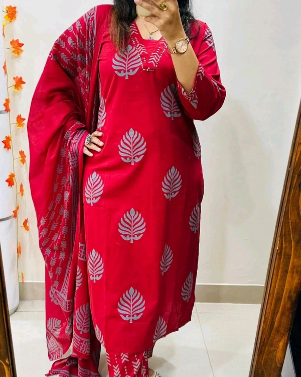 KDJ 2628 *Heavy Cotton*  Sequence Work Kurti with Hand work Pant 


 - Maroon, 3XL-46