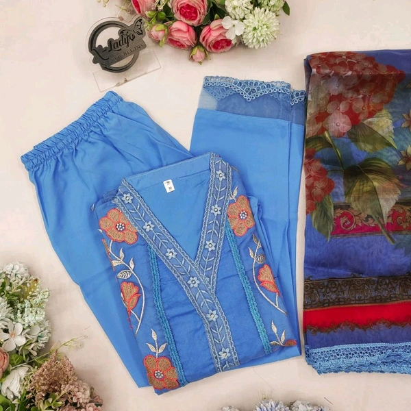SF5  5629 ✅*NEW  PARTY WEAR TOP AND PLAZZO. WITH FANCY DUPPATA AND EMBROIDERY
 HAVY CHINON  SILK WITH DIGITAL PRINT  - 2XL-44
