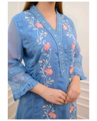 SF5  5629 ✅*NEW  PARTY WEAR TOP AND PLAZZO. WITH FANCY DUPPATA AND EMBROIDERY
 HAVY CHINON  SILK WITH DIGITAL PRINT  - 3XL-46