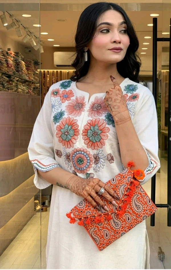 SF5 5630   Chic Brush Printed Co-ord Sets  South Cotton flex Work: Embroidery - M-38