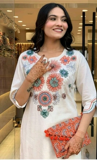 SF5 5630   Chic Brush Printed Co-ord Sets  South Cotton flex Work: Embroidery - M-38