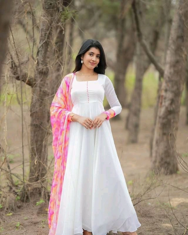 DSS 5633 Soft Georgette SLPASH ANARKALI Kurta Pant With Duptta 
 - M-38