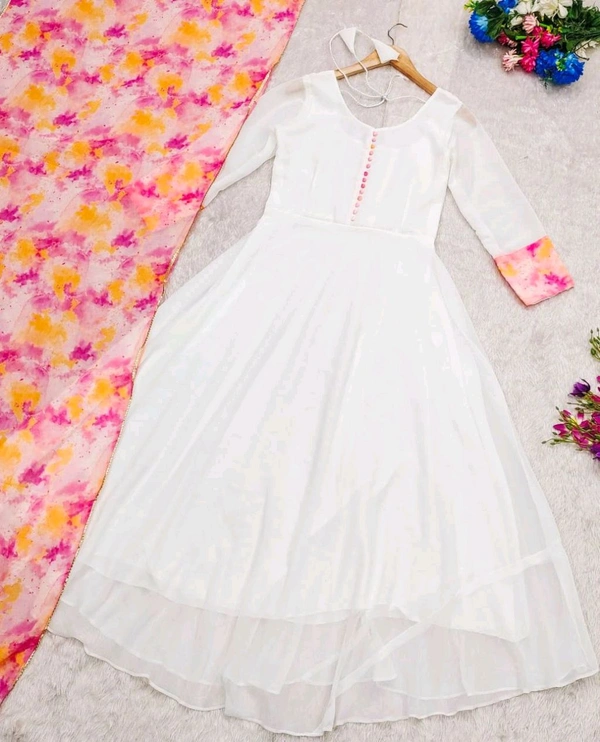 DSS 5633 Soft Georgette SLPASH ANARKALI Kurta Pant With Duptta 
 - M-38
