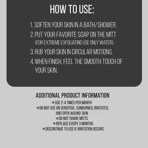 DEAD SKIN REMOVER BATH GLOVES