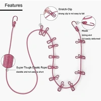 Cloth Drying Rope with Hooks 