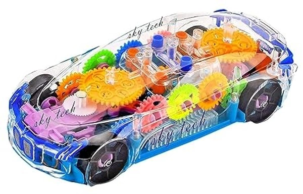 Transparent car 3D Concept Car Toy for Kids with 360 Degree Rotation