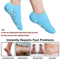 Silicone Gel Spa Socks For Dry & Cracked Skin Relief. [Multicolor] - FREE SIZE