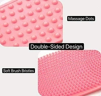 Silicone Body Back Scrubber, Double Side Bathing Brush For Skin Deep Cleaning Massage, Dead Skin Removal Exfoliating Belt For Shower, Easy To Clean,body Brush For Bathing - 