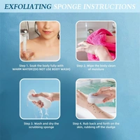 ody Scrubber Exfoliating 3D Bath Sponge - Dead Skin Sponge, Super Soft Body Shower Sponge to Spa, Reusable for Adults, Children and Pregnant Women - 1 Pc 