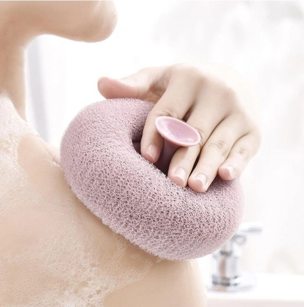 Bath Sponge Body Scrubber Mesh for Men Women | 2-in-1 Bath Super Soft Suction Cup Bath Brush, Bath Shower Loofah Sponge, Exfoliating Bath Sponge Cleaning Brush for Body