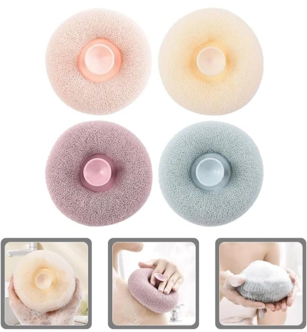 Bath Sponge Body Scrubber Mesh for Men Women | 2-in-1 Bath Super Soft Suction Cup Bath Brush, Bath Shower Loofah Sponge, Exfoliating Bath Sponge Cleaning Brush for Body