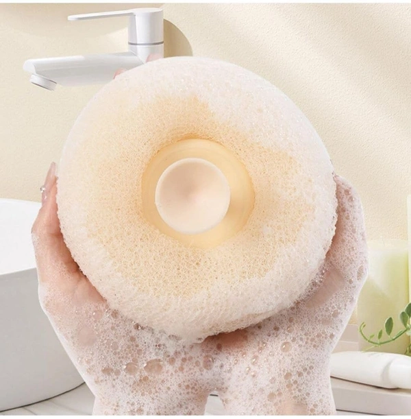 Bath Sponge Body Scrubber Mesh for Men Women | 2-in-1 Bath Super Soft Suction Cup Bath Brush, Bath Shower Loofah Sponge, Exfoliating Bath Sponge Cleaning Brush for Body
