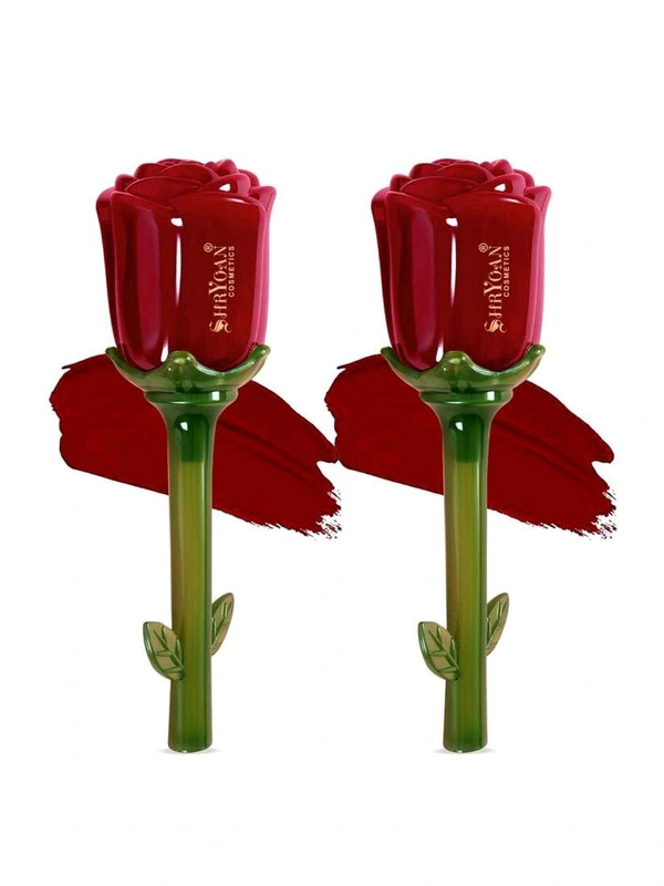 Shryoan Rose Liquid Smudge Proof & Waterproof Red Sindoor | Full Coverage, Natural Finish, Paraben-Free For Bridal  PACK OF 2 - Red