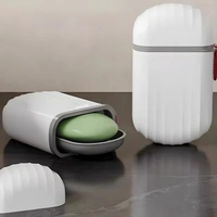 Travel Soap Box | Travel Soap Holder | Portable Plastic Soap Dish Box for Travel Portable Soap Case Holder | Plastic Soap Box with Cover, Waterproof Soap Container for Bathroom Soap Holder