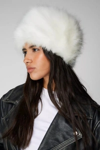 Winter Women Faux Fur Russian Cossack Style Hat Winter Hat - Pink