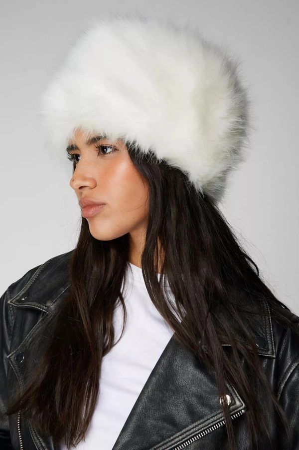 Winter Women Faux Fur Russian Cossack Style Hat Winter Hat - Pink