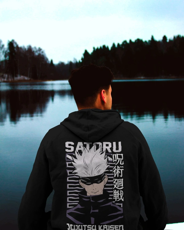 Anime Hoodie For Men And Women, Unisex Black Hoodie  - Black, XL