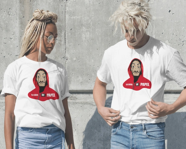 Money Heist Tshirt For Duo's, Couples  - M-XL