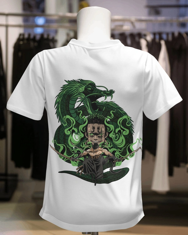 Anime Dragon Tshirt,  White Print Tshirt 