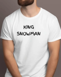 Snowman Tshirt, White Regular Fit Tshirt  - White, L
