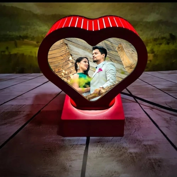 Rotating Photo frame lamp  - ONE, Red