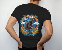 Biker God , Biker Tshirt For Men's  - Black, L