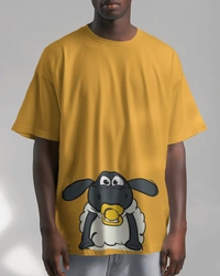 Cartoon Tshirt, Oversized Printed Tshirt  - White, Free
