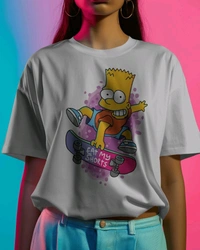 Simpson Tshirt, Regular Fit Round Neck Tshirt  - Black, M
