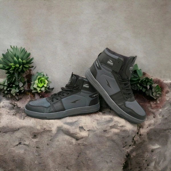 High-top Sneakers Shoes For Travel And Home  - Black, IND 7