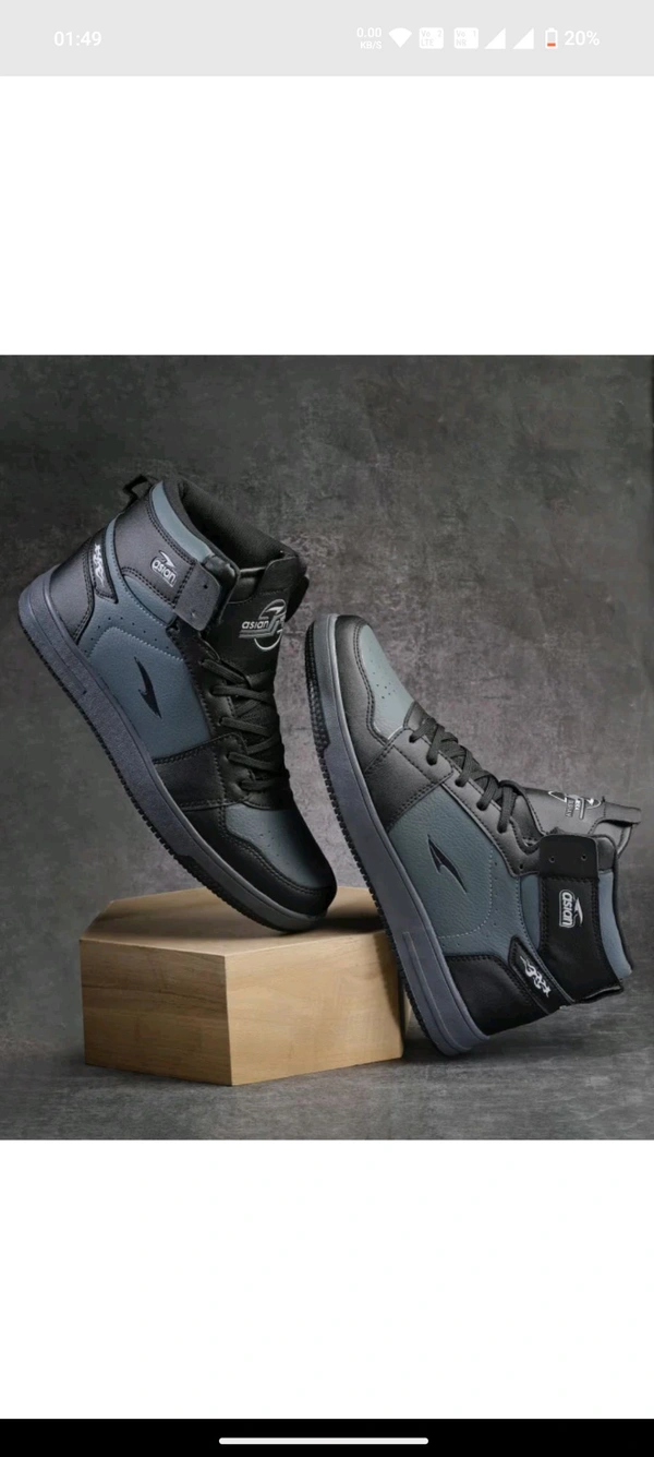 High-top Sneakers Shoes For Travel And Home  - Black, IND 8