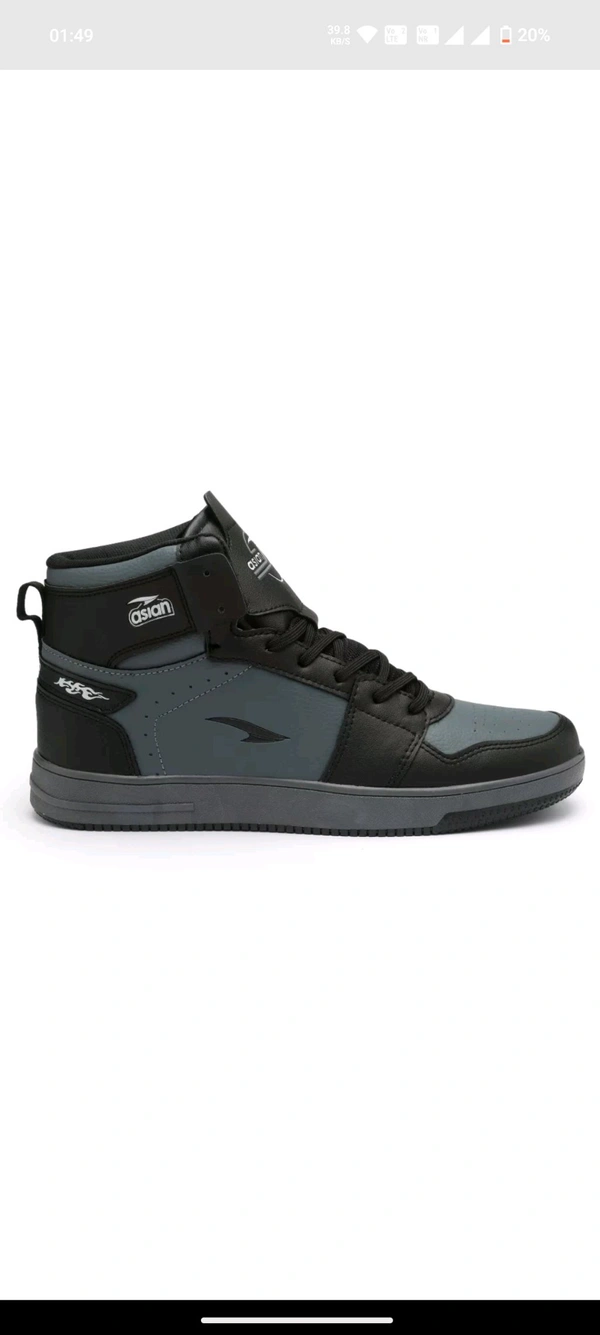 High-top Sneakers Shoes For Travel And Home  - Black, IND 8