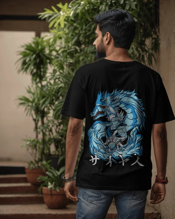 Anime Goku tshirt , back printed Goku tshirt  - XL, Black
