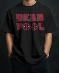 Deadpool t-shirt ,  typography t-shirt  - Black, M