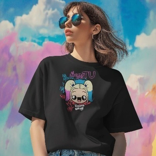 Harley Quinn drop shoulder woman's t-shirt